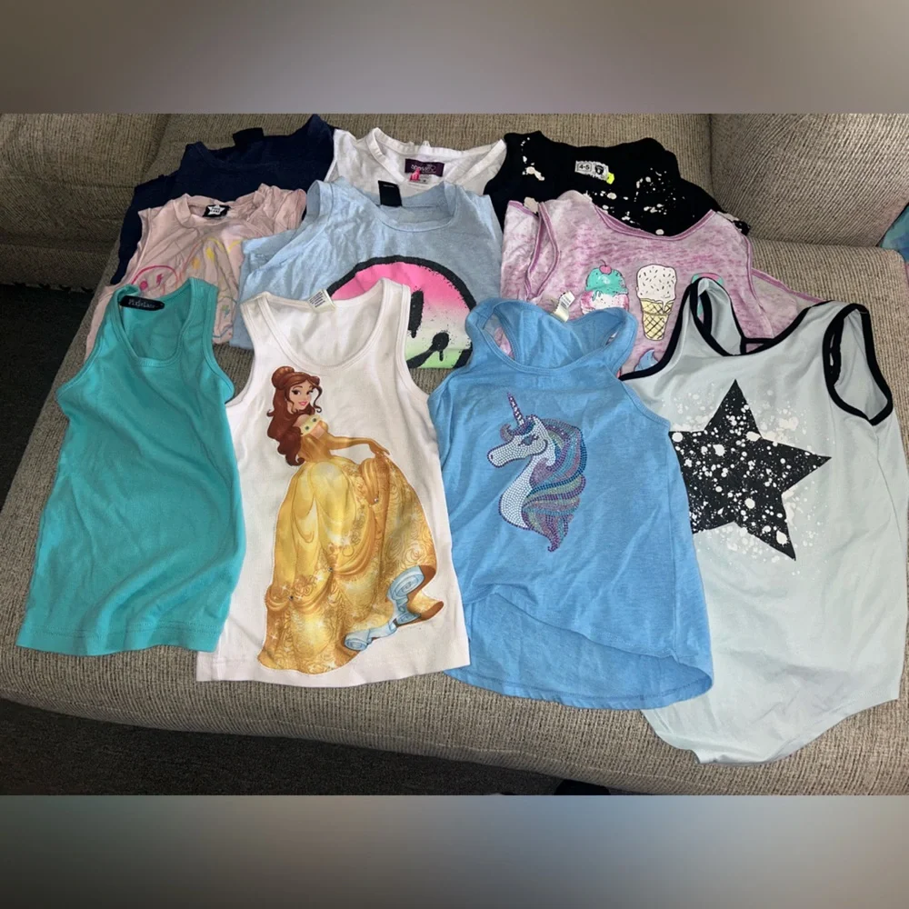Lot of 12 tank tops for girls size 5/6 - Picture 2 of 6